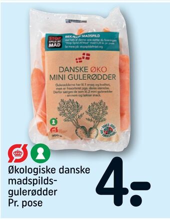 REMA 1000 Økologiske danske madspilds gulerødder tilbud