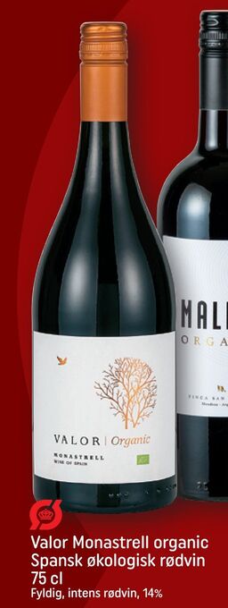 REMA 1000 Valor monastrell organic spansk økologisk rødvin tilbud