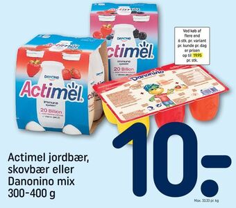REMA 1000 Actimel jordbær, skovbær eller danonino mix tilbud