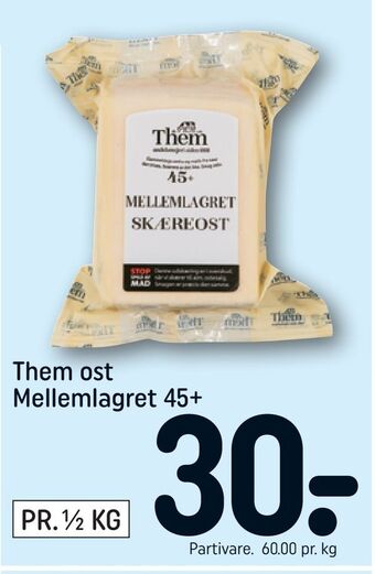 REMA 1000 Them ost mellemlagret 45+ tilbud