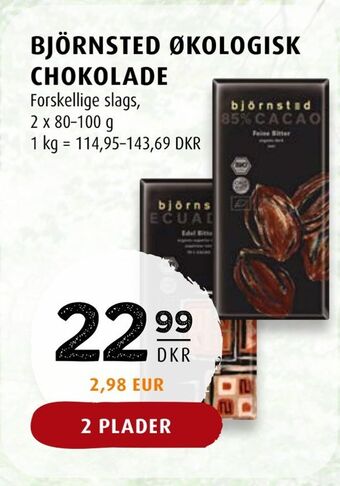 Scandinavian Park Björnsted økologisk chokolade tilbud