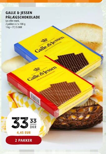 Scandinavian Park Galle & jessen pålægschokolade tilbud
