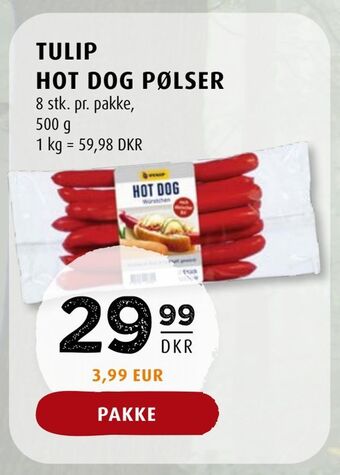 Scandinavian Park Tulip hot dog pølser tilbud