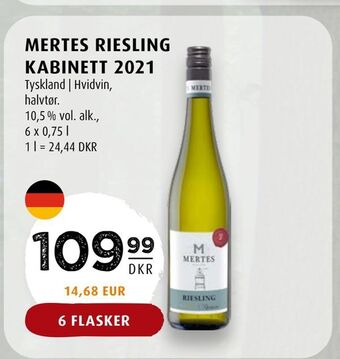 Scandinavian Park Mertes riesling kabinett 2021 tilbud