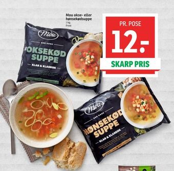 SPAR Mou okse- eller hønsekødsuppe tilbud
