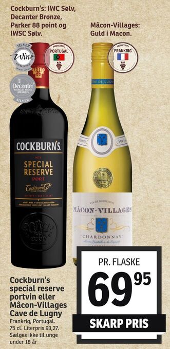 SPAR Cockburn's special reserve portvin eller mâcon-villages cave de lugny tilbud