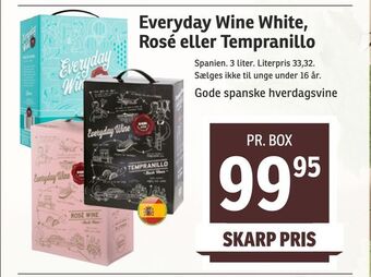 SPAR Everyday wine white, rosé eller tempranillo tilbud
