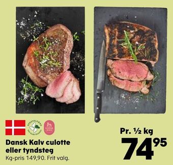 SuperBrugsen Dansk kalv culotte eller tyndsteg tilbud
