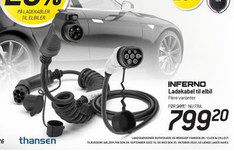 Thansen Ladekabel til elbil tilbud