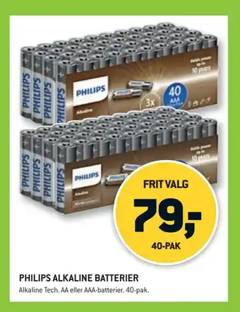 XL-BYG Philips alkaline batterier tilbud