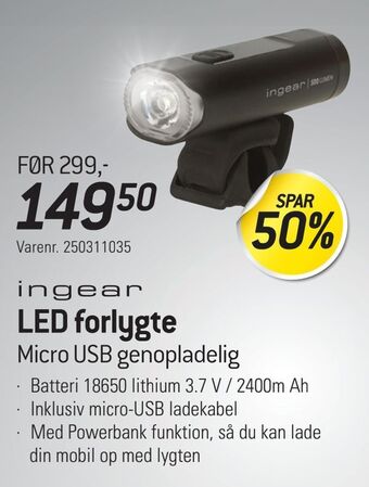 Led forlygte