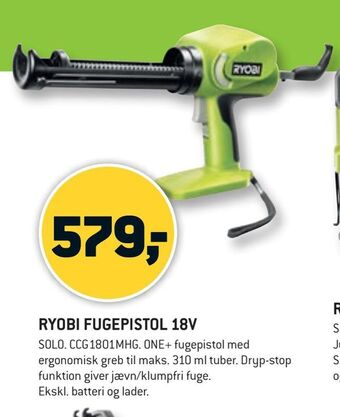 XL-BYG Ryobi fugepistol 18v tilbud