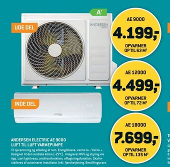 XL-BYG Andersen electric ae 9000 luft til luft varmepumpe tilbud