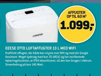 XL-BYG Eeese otto luftaffugter 13 l med wifi tilbud
