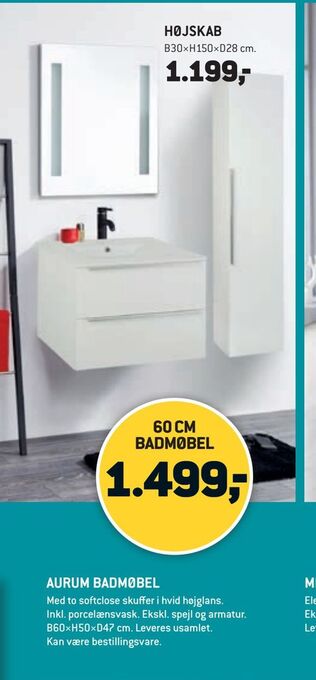 XL-BYG Aurum badmøbel tilbud