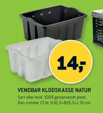 XL-BYG Vendbar klodskasse natur tilbud