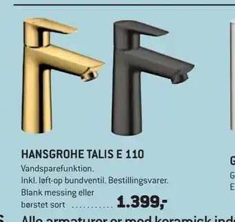 XL-BYG Hansgrohe talis e 110 tilbud