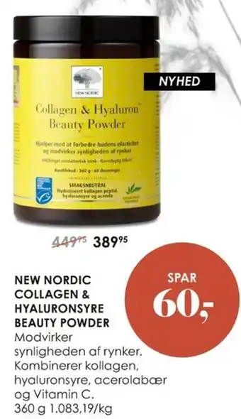Matas New Nordic Collagen & Hyaluronsyre tilbud