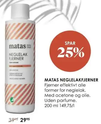 Matas Matas Neglelakfjerner 200ml tilbud
