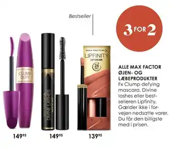 Matas Alle Max Factor Øjen-Og Læbeprod Fx Clump Mascaraukter tilbud
