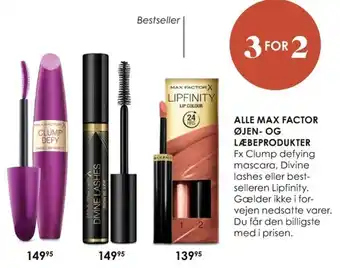 Matas Alle Max Factor Øjen-Og Læbeprodukter Lipfinity tilbud