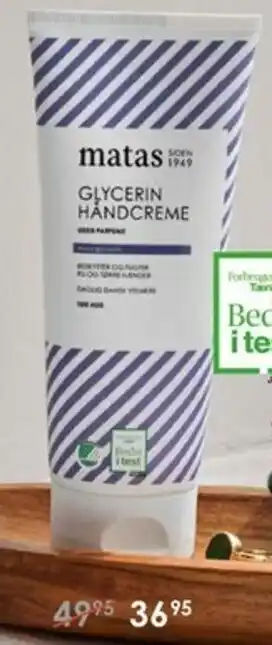 Matas Matas Glycerin Handcreme tilbud