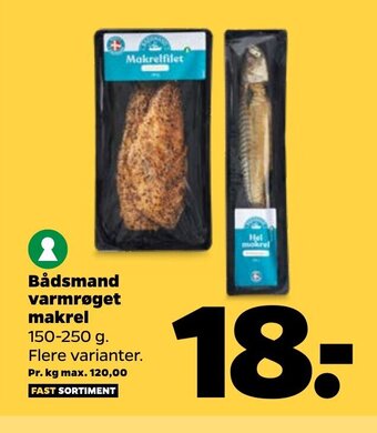 Netto Bådsmand varmrøget Makrel tilbud