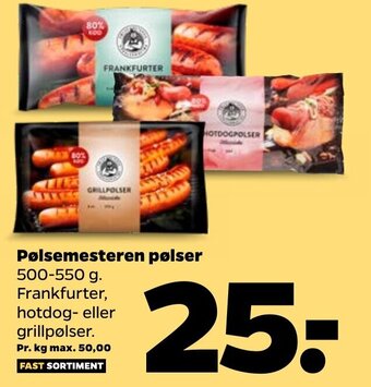 Netto Pølsemesteren Pølser tilbud
