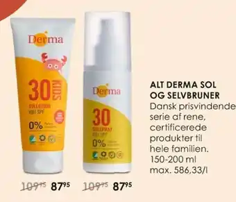Matas Derma Sun kids Sun Lotion tilbud