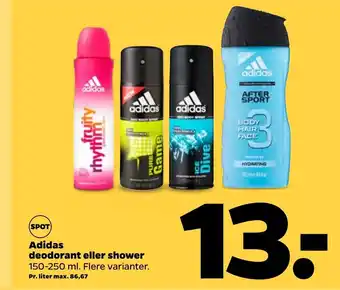 Adidas Deodorant eller Shower