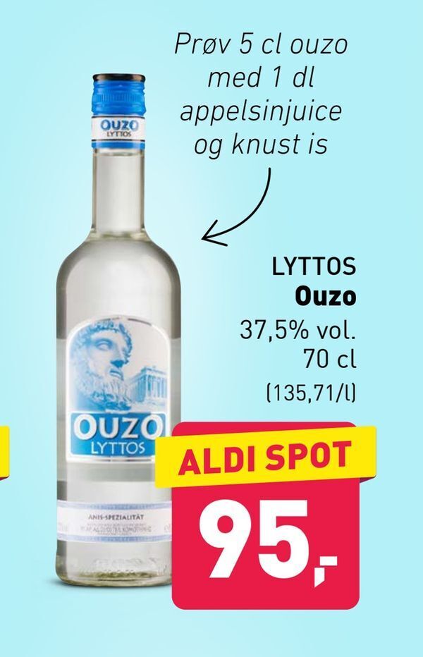 Ouzo tilbud hos ALDI