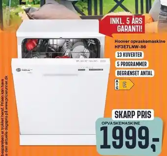 Skousen Hoover opvaskemaskine tilbud