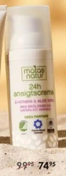 Matas Matas Natur 24 Ansigtscreme tilbud