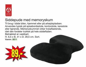 Harald Nyborg Siddepude med memoryskum tilbud