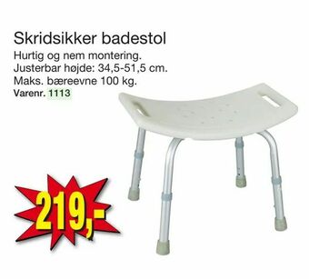 Harald Nyborg Skridsikker badestol tilbud
