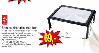 Harald Nyborg Forstørrelsesglas med ben tilbud