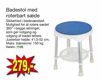 Harald Nyborg Badestol med roterbart sæde tilbud