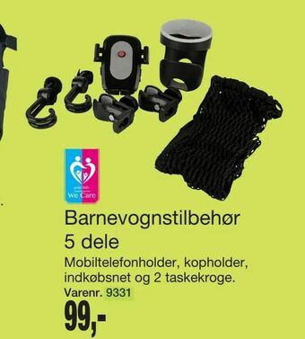 Barnevognstilbehør 5 dele