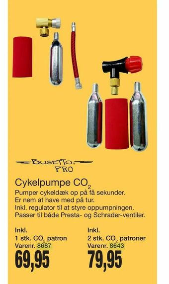 Harald Nyborg Cykelpumpe CO 2 tilbud