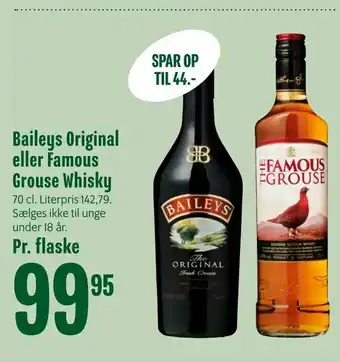 Min Købmand Baileys Original eller Famous Grouse Whisky tilbud