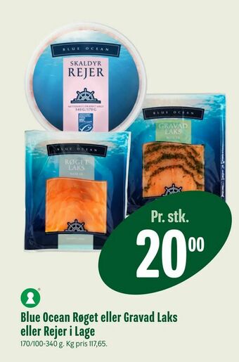 Min Købmand Blue Ocean Røget eller Gravad Laks eller Rejer i Lage tilbud