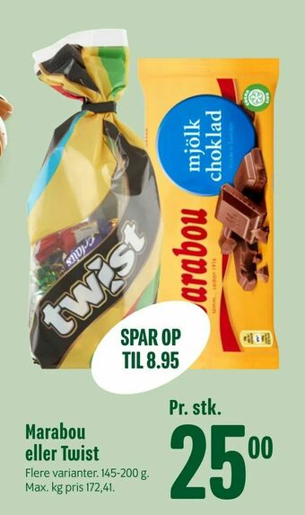 Min Købmand Marabou eller Twist tilbud