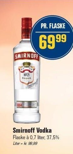 Otto Duborg Smirnoff vodka tilbud