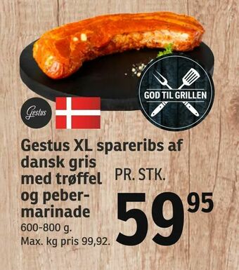 SPAR Gestus XL spareribs af dansk gris med trøffel og pebermarinade tilbud