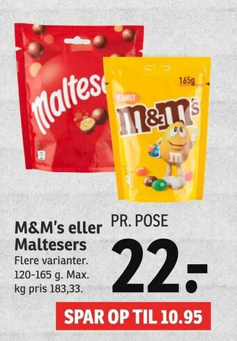 SPAR M&M's eller Maltesers tilbud
