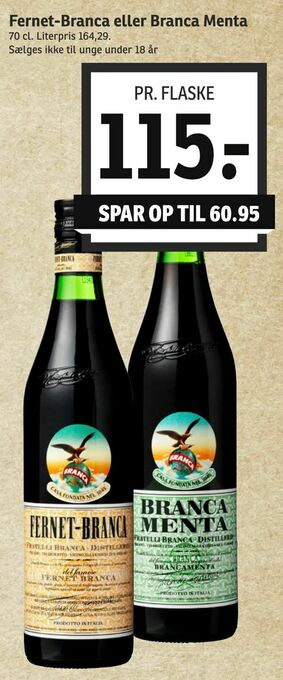 SPAR Fernet-Branca eller Branca Menta tilbud