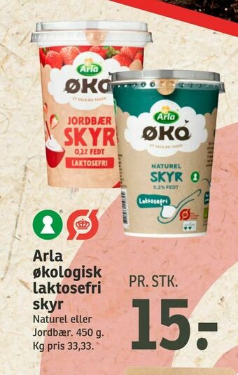 SPAR Arla økologisk laktosefri skyr tilbud