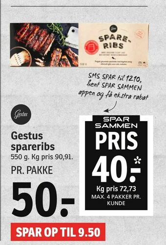 SPAR Gestus spareribs tilbud