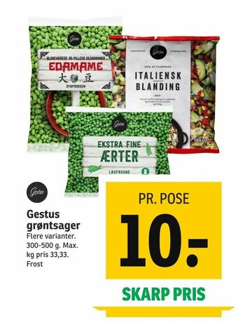 SPAR Gestus grøntsager tilbud