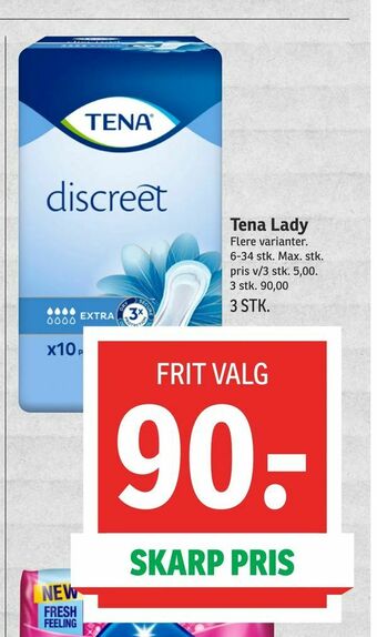 SPAR Tena Lady tilbud